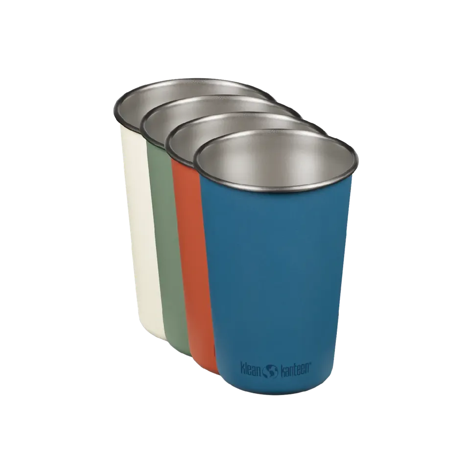 klean-kanteen-pint-cup-partake-473-ml-4er-set-recycelter-edelstahl-bunte-pulverb image 1