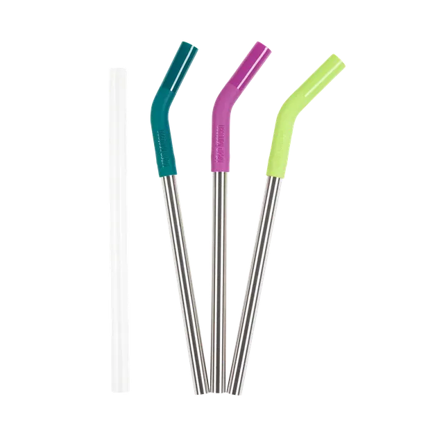 klean-kanteen-edelstahl-trinkhalme-10mm-3er-set-mit-verl-ngerung-bunte-mehrweg-s image 1