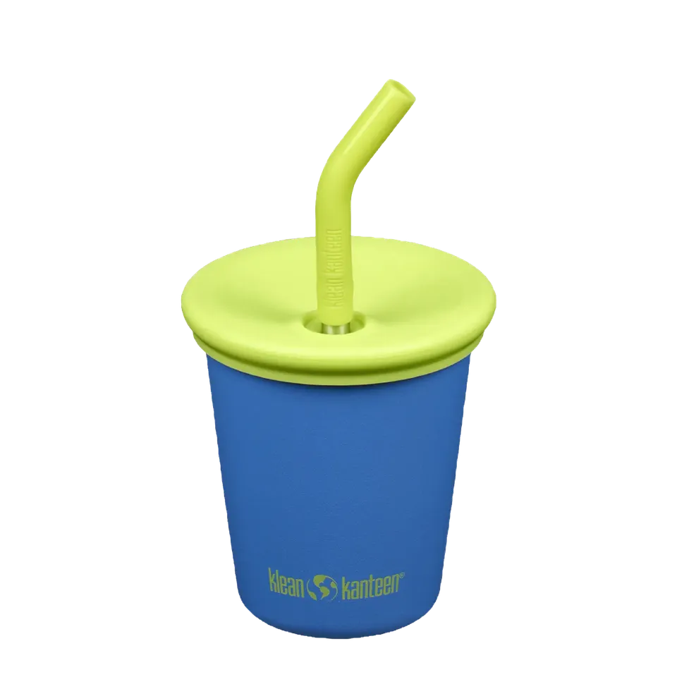 klean-kanteen-kid-cup-trinkbecher-296ml-f-r-kinder-mit-deckel-und-trinkhalm image 1