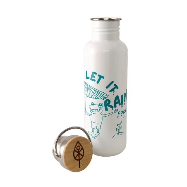 klean-kanteen-classic-let-it-rain-forest-trinkflasche-800ml-mit-bambus-verschlus image 1