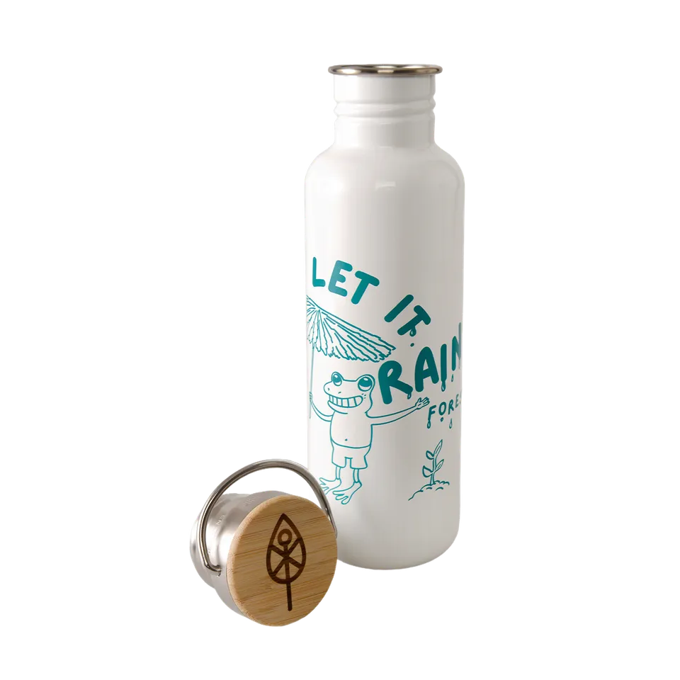 klean-kanteen-classic-let-it-rain-forest-trinkflasche-800ml-mit-bambus-verschlus image 1
