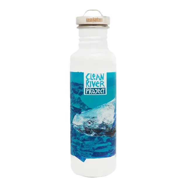 klean-kanteen-edelstahl-trinkflasche-classic-clean-river-project-800ml-mit-schra image 1