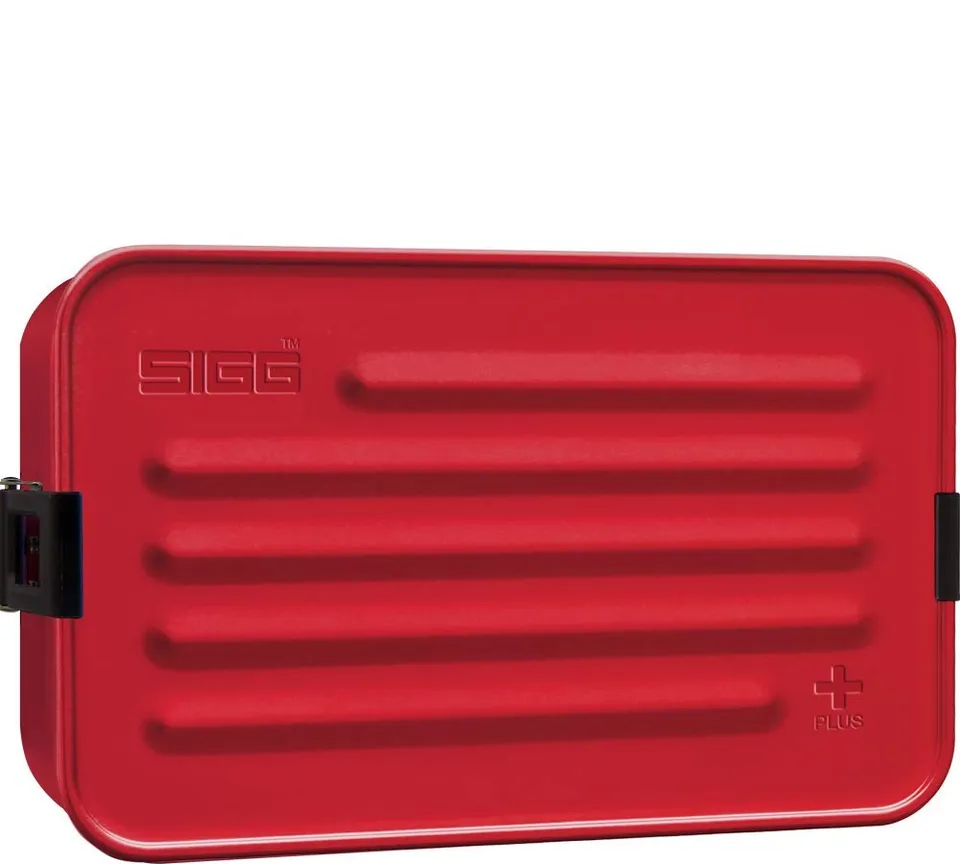 sigg-metal-box-plus-l-rote-lunchbox-1-2-l-leichte-aluminium-brotbox-mit-silikon- image 1