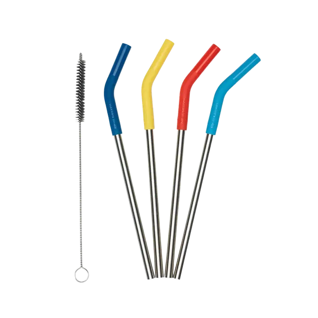 klean-kanteen-edelstahl-trinkhalme-4er-set-8mm-mit-trinkhalmb-rste image 1