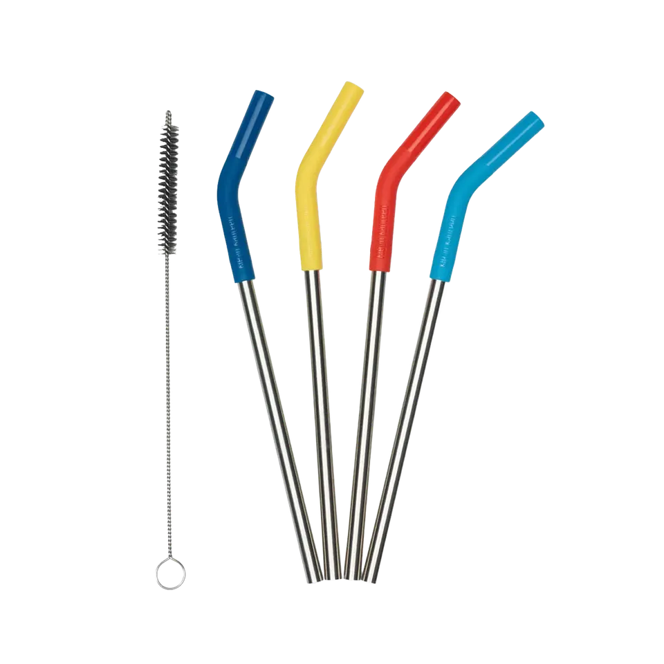 klean-kanteen-edelstahl-trinkhalme-4er-set-8mm-mit-trinkhalmb-rste image 1