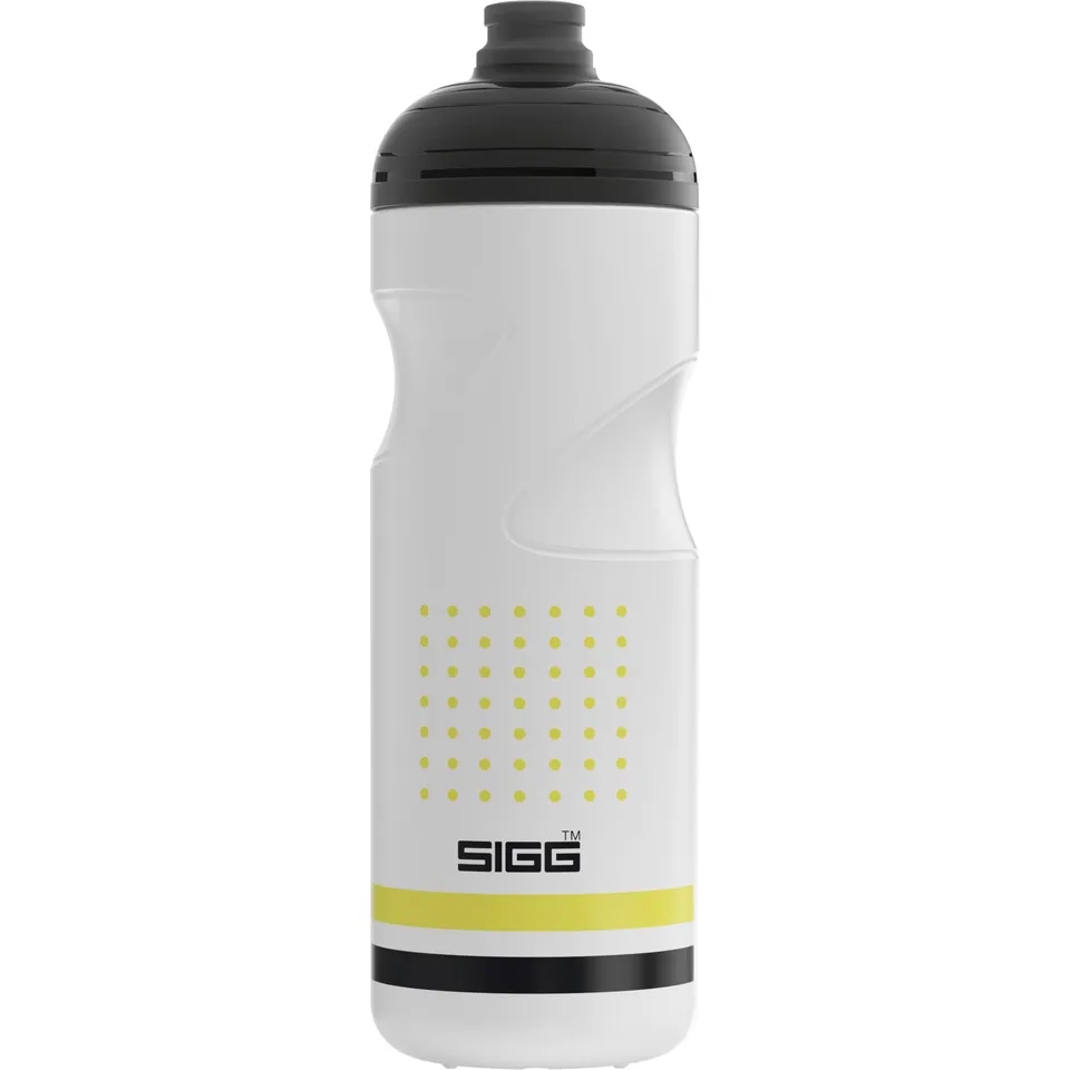 sigg-pulsar-white-fahrrad-trinkflasche-0-75l-wei-gelb-quetschbar image 1