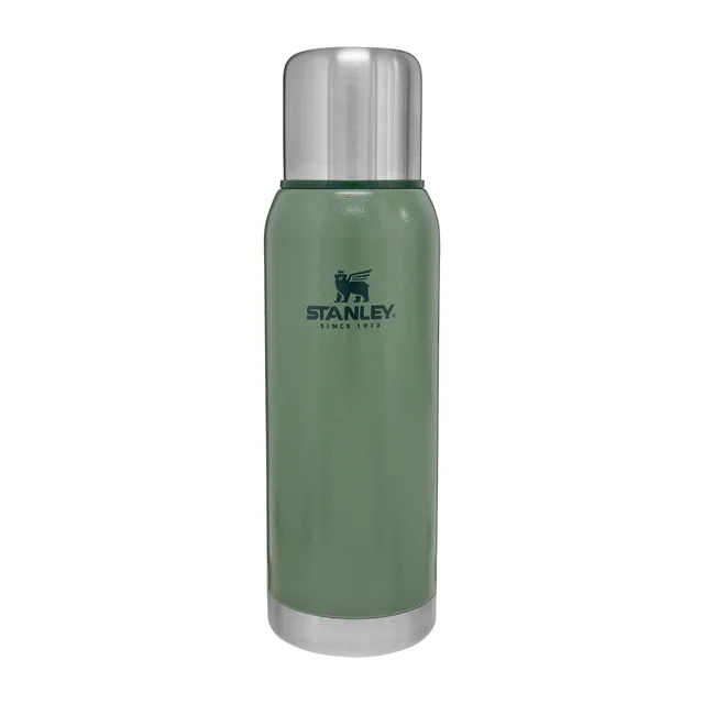 stanley-1913-adventure-thermosflasche-1l-hammertone-green-isolierflasche-24h-hei image 1
