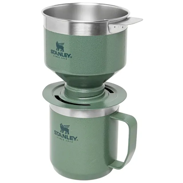 stanley-1913-camp-mug-mit-perfect-brew-set-0-35l-hammertone-green-inkl-pour-over image 1