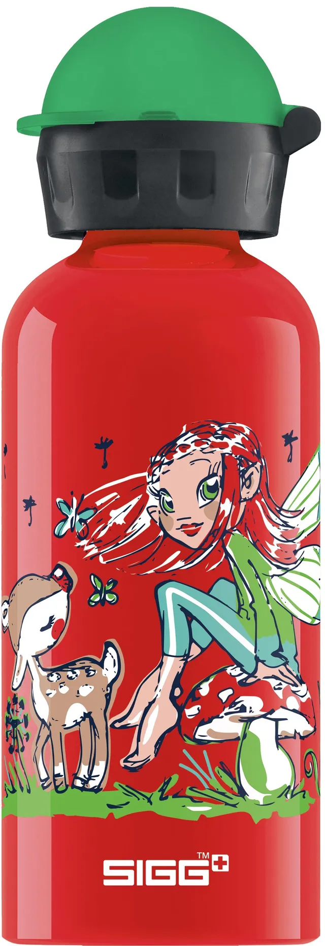 sigg-fairy-world-kinder-trinkflasche-0-4-l-auslaufsicher-bpa-frei-aluminium-rot image 1