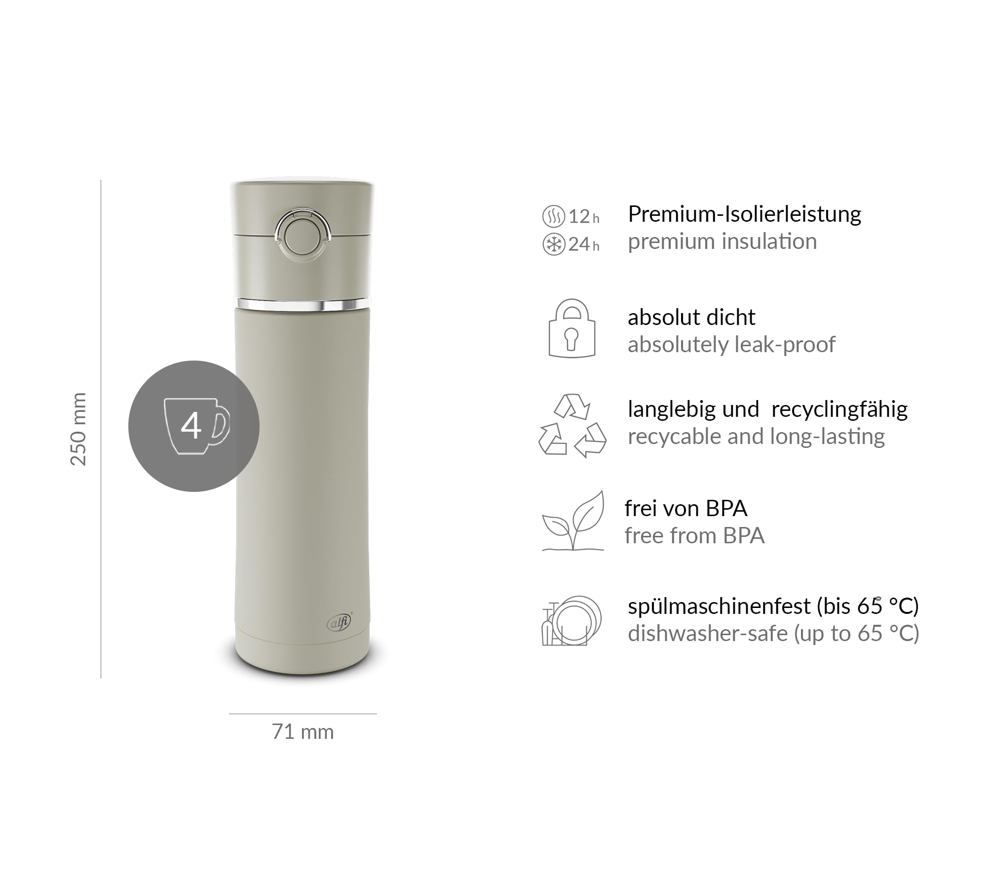 alfi-balance-tea-bottle-500ml-silver-lining-edelstahl-isolierflasche-mit-integri image 6