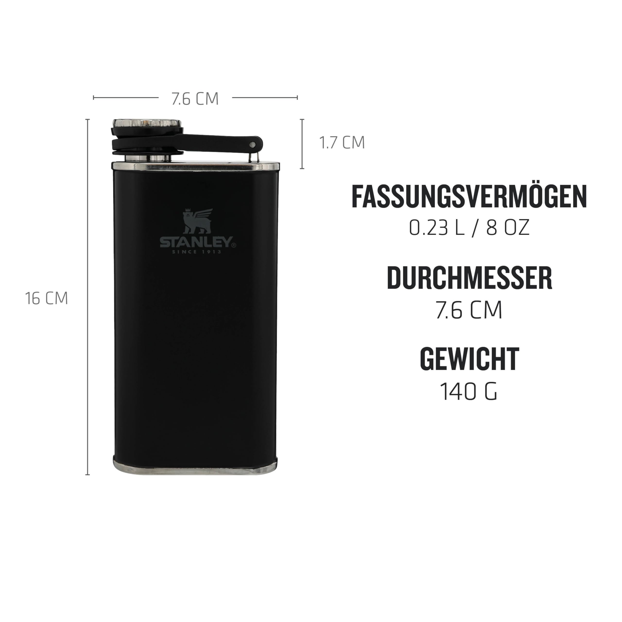 stanley-1913-classic-wide-mouth-flask-236ml-mit-never-lose-kappe-edelstahl-flach image 2