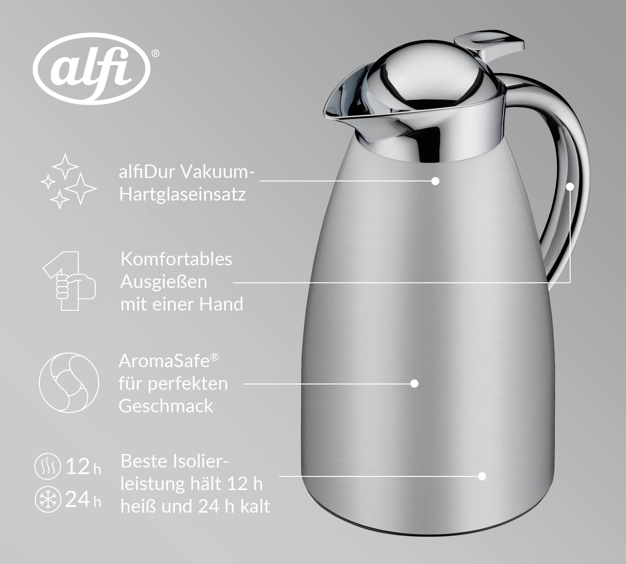 alfi-signo-isolierkanne-1-0-l-12-h-hei-edelstahlk-rper-satin-silver-24h-kalt-kaf image 2