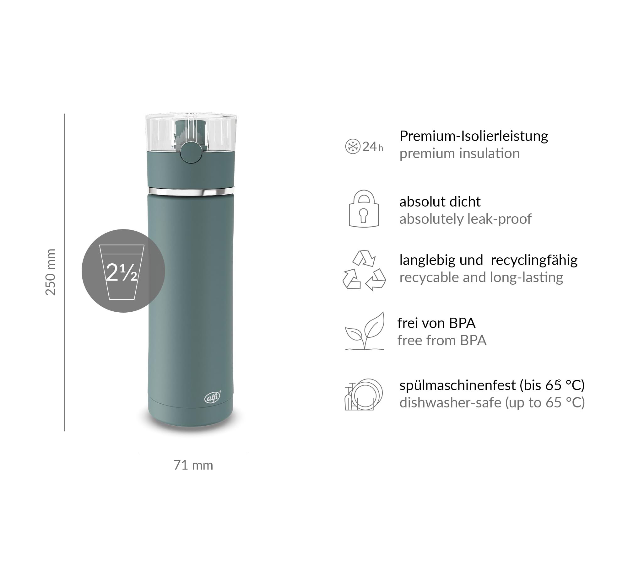 alfi-balance-bottle-500ml-sea-pine-isolierflasche-aus-edelstahl-24h-kalt-auslauf image 3