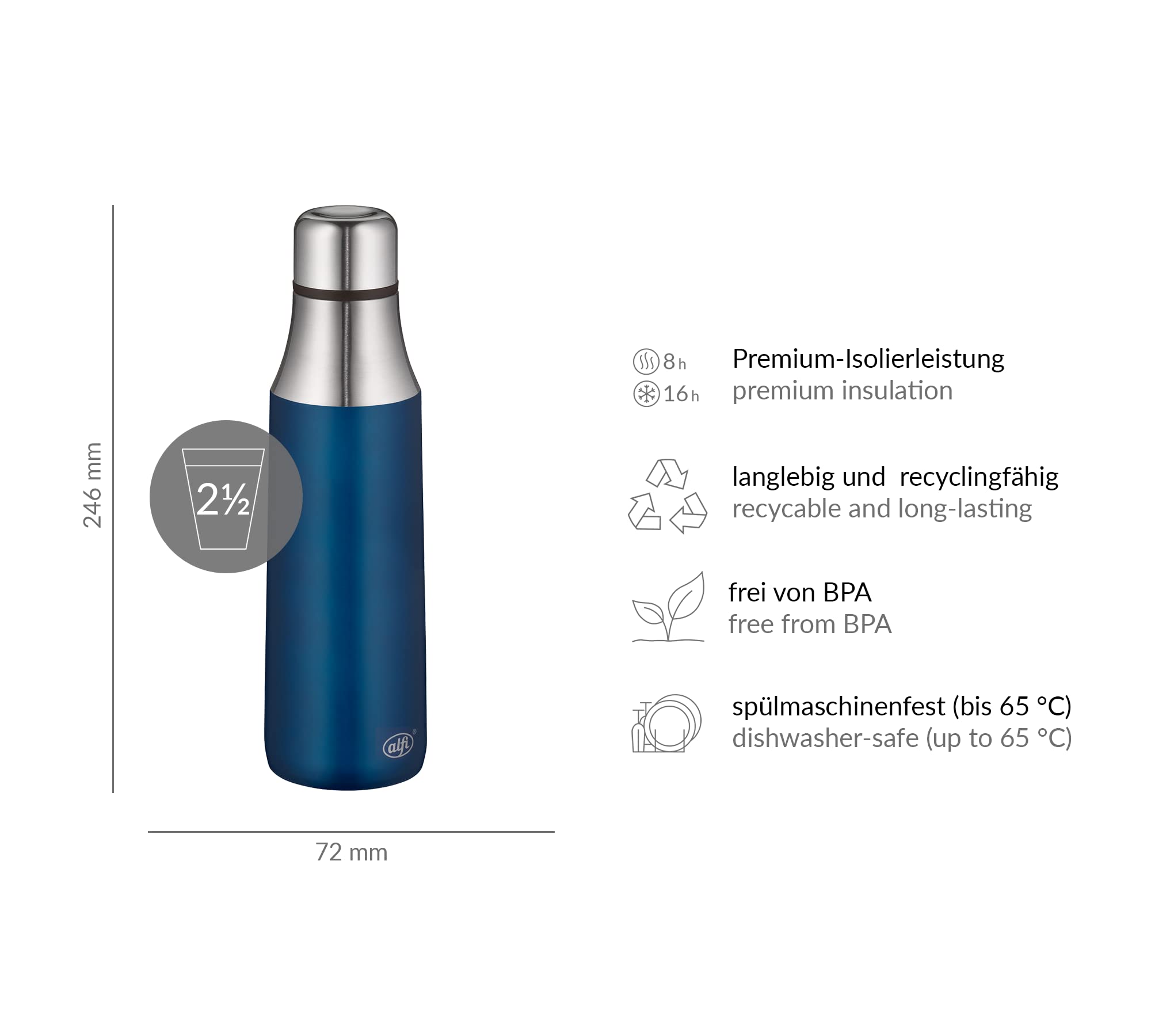 alfi-city-bottle-500ml-mystic-blue-edelstahl-trinkflasche-auslaufsicher-h-lt-16h image 3