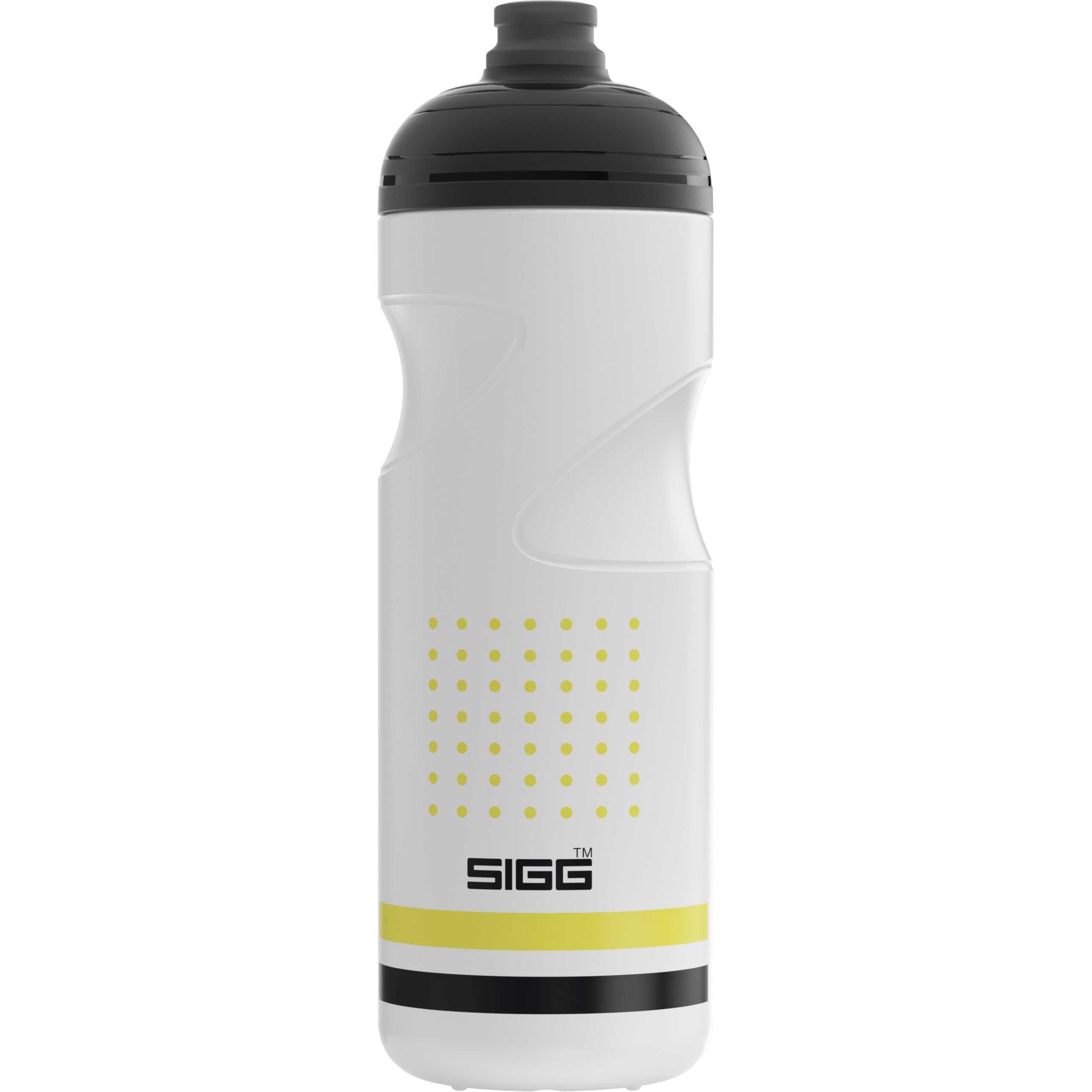 sigg-pulsar-white-fahrrad-trinkflasche-0-75l-wei-gelb-quetschbar image 1