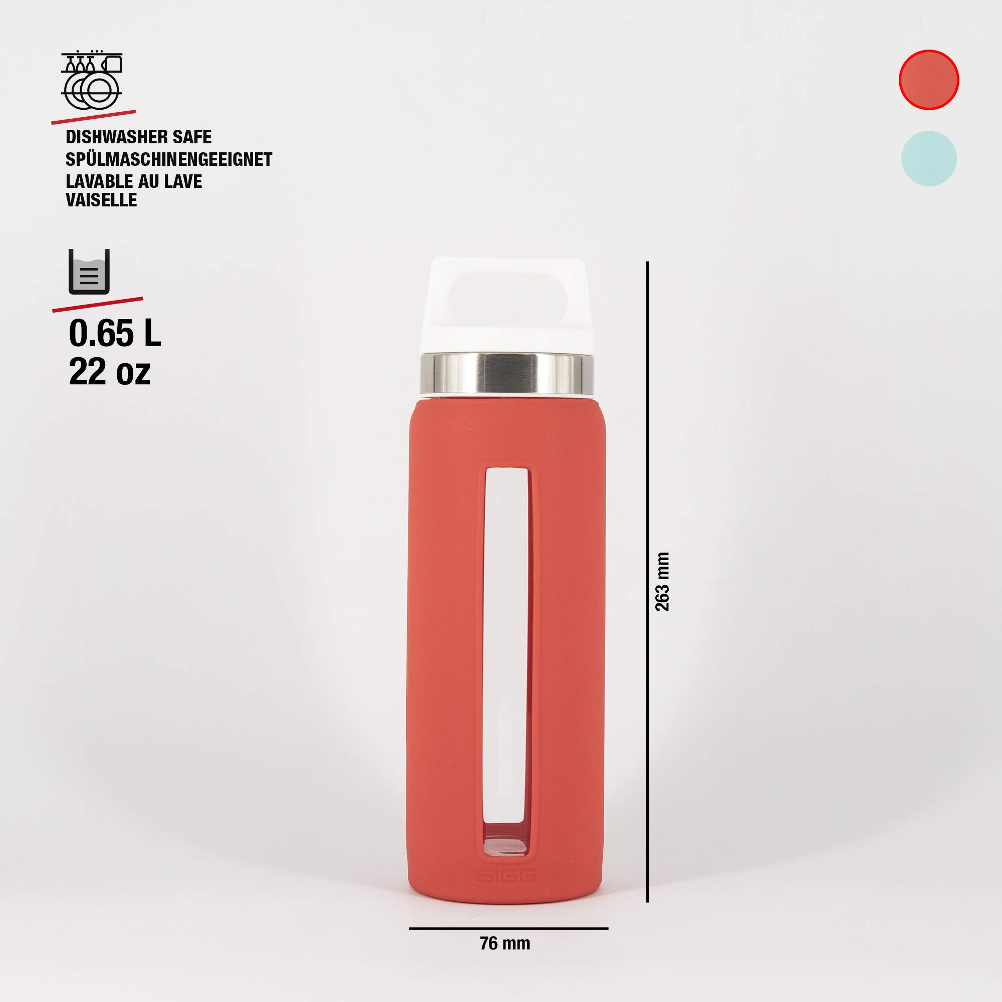 sigg-dream-trinkflasche-0-65-l-glas-mit-silikonh-lle-bpa-frei-auslaufsicher-hitz image 6