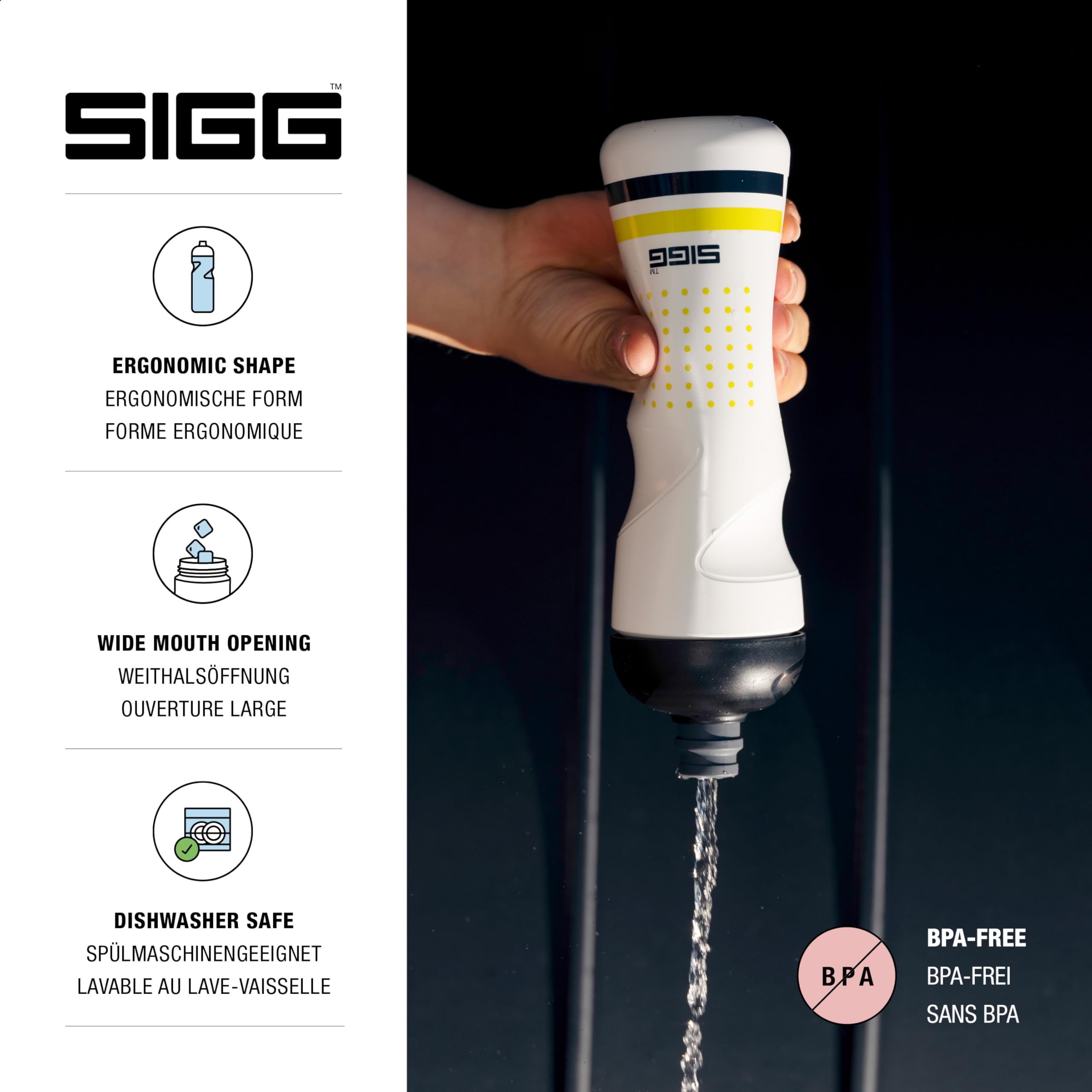 sigg-pulsar-white-fahrrad-trinkflasche-0-75l-wei-gelb-quetschbar image 3