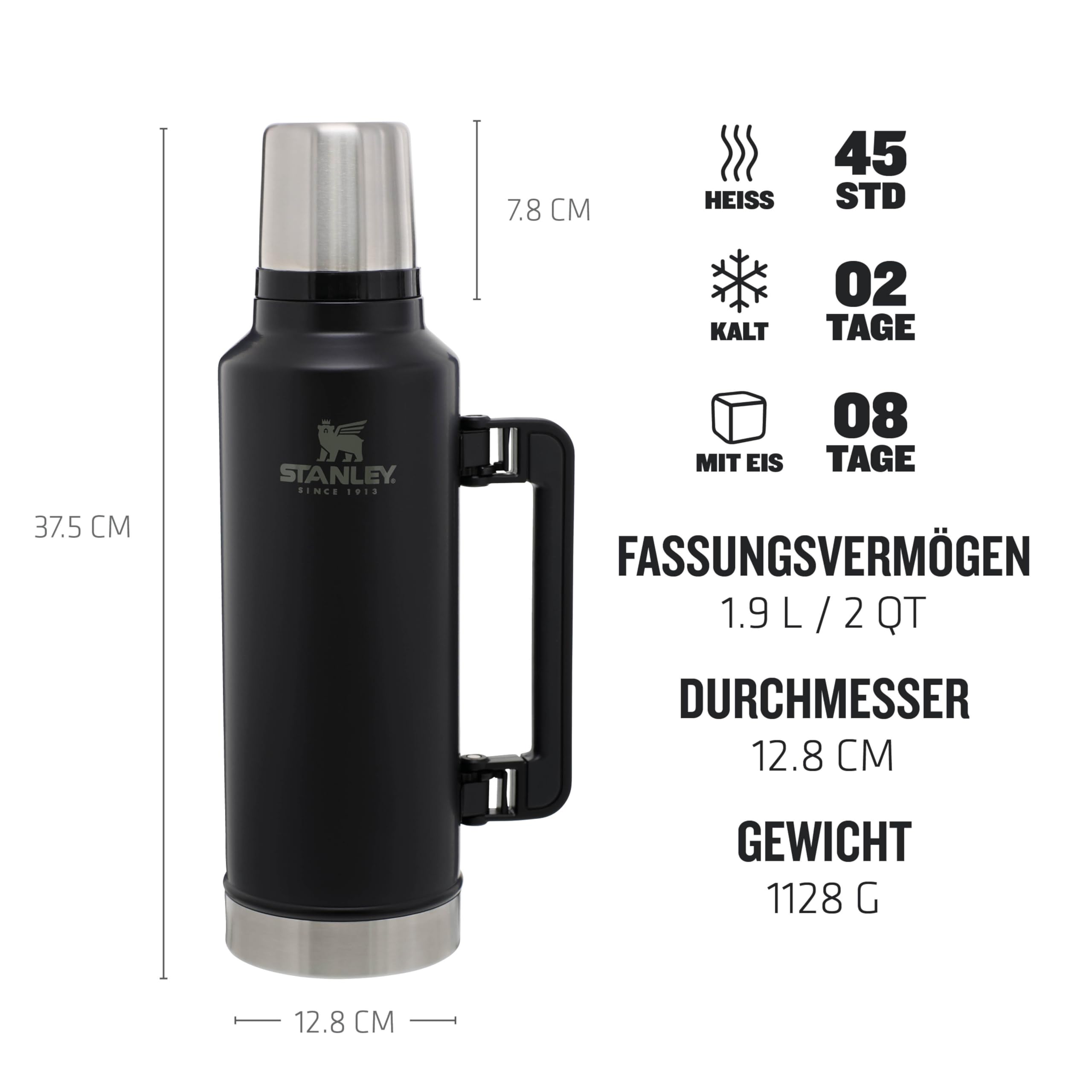 stanley-1913-classic-legendary-thermosflasche-1-9-l-matte-black-vakuumisolierung image 3