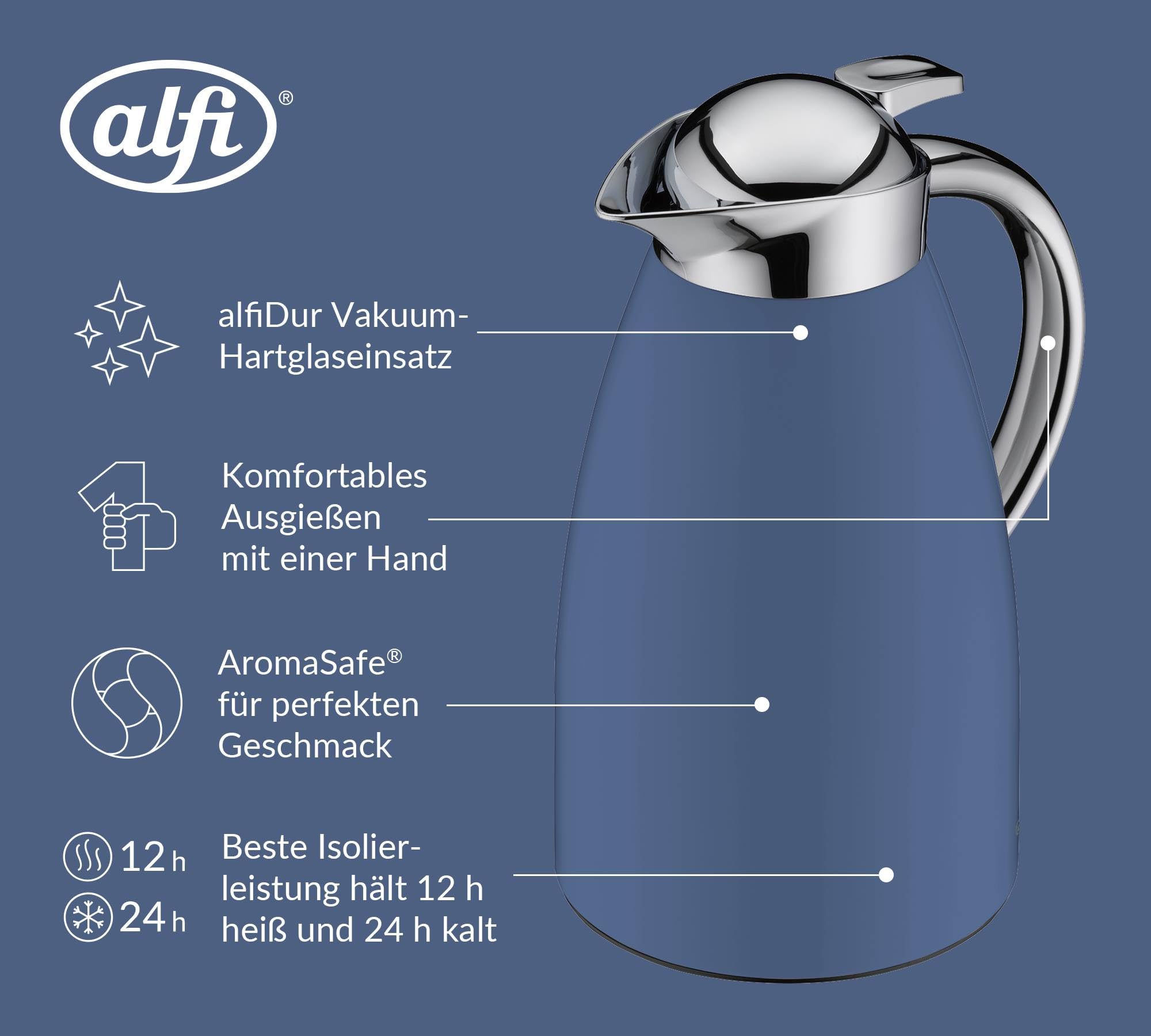alfi-signo-isolierkanne-1-0-l-12-h-hei-24-h-kalt-edelstahl-bijou-blue-mat-hartgl image 3