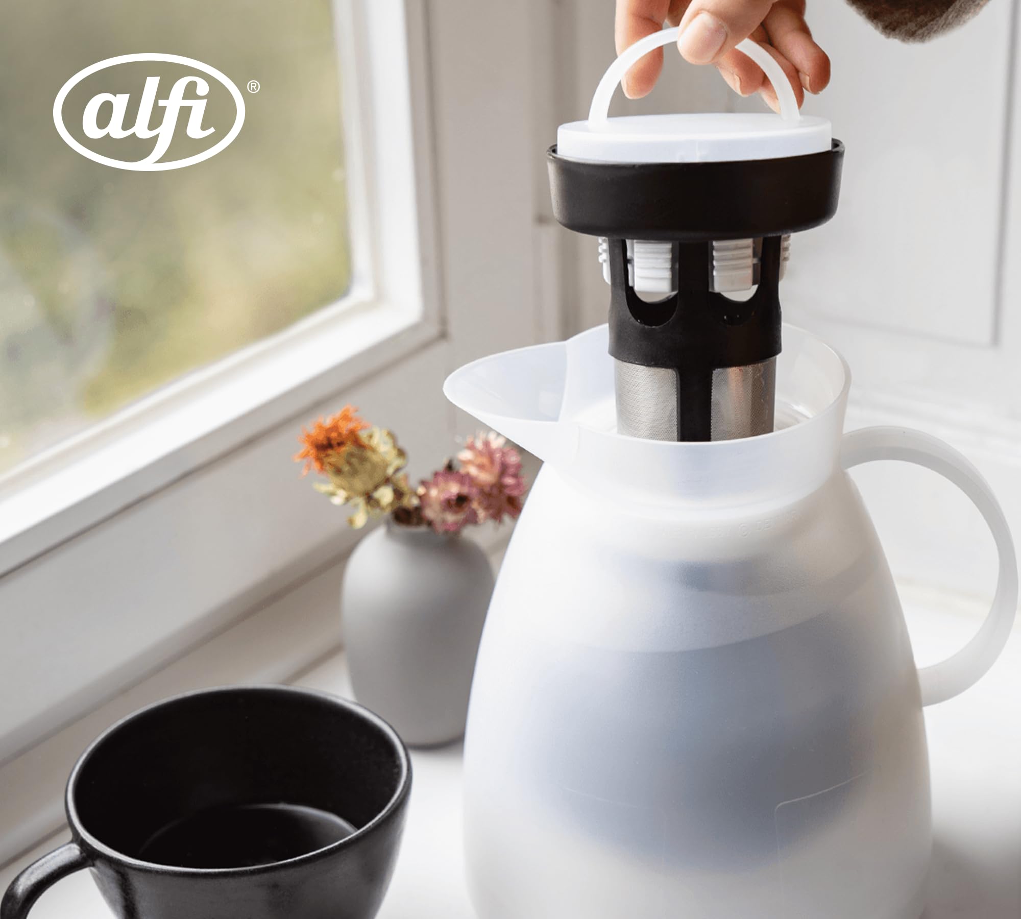 alfi-dan-tea-1l-isolierkanne-mit-integriertem-teefilter-f-r-losen-tee-transparen image 2