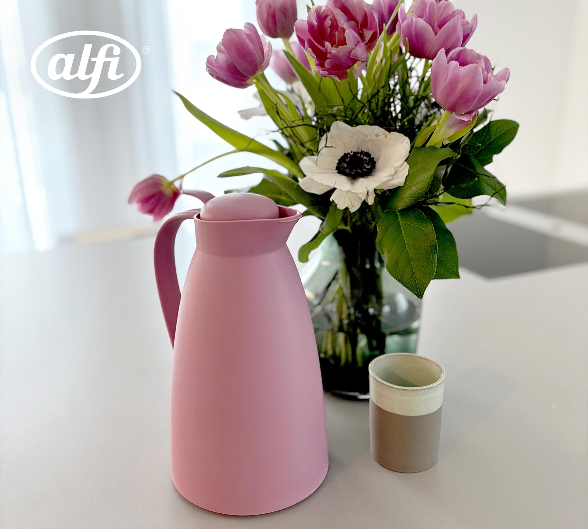 alfi-eco-isolierkanne-1-0-liter-rosa-matt-12h-hei-24h-kalt-hartglaseinsatz-bpa-f image 2