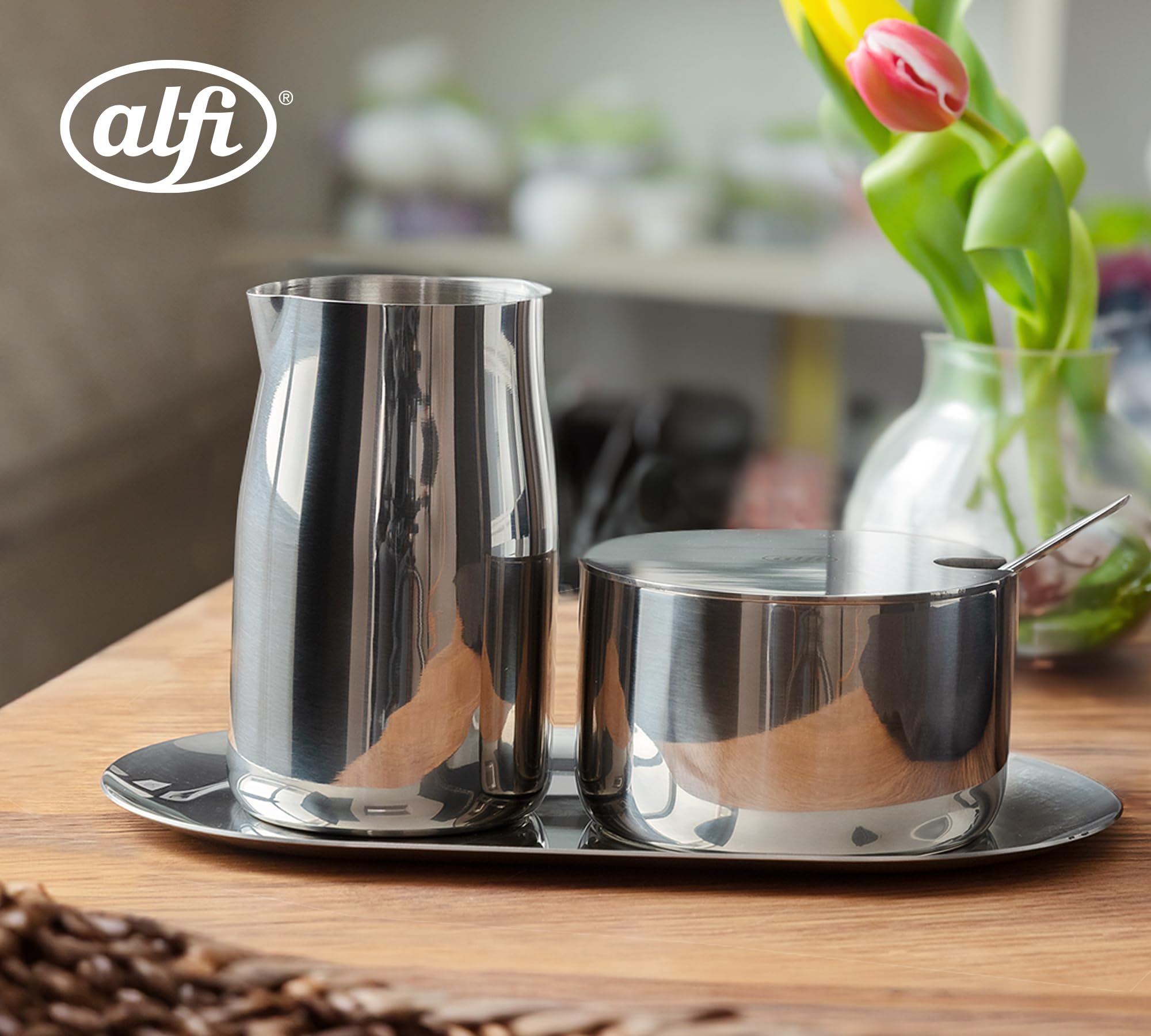 alfi-milk-and-sugar-set-3-teilig-aus-edelstahl-milchk-nnchen-zuckerdose-tablett- image 2