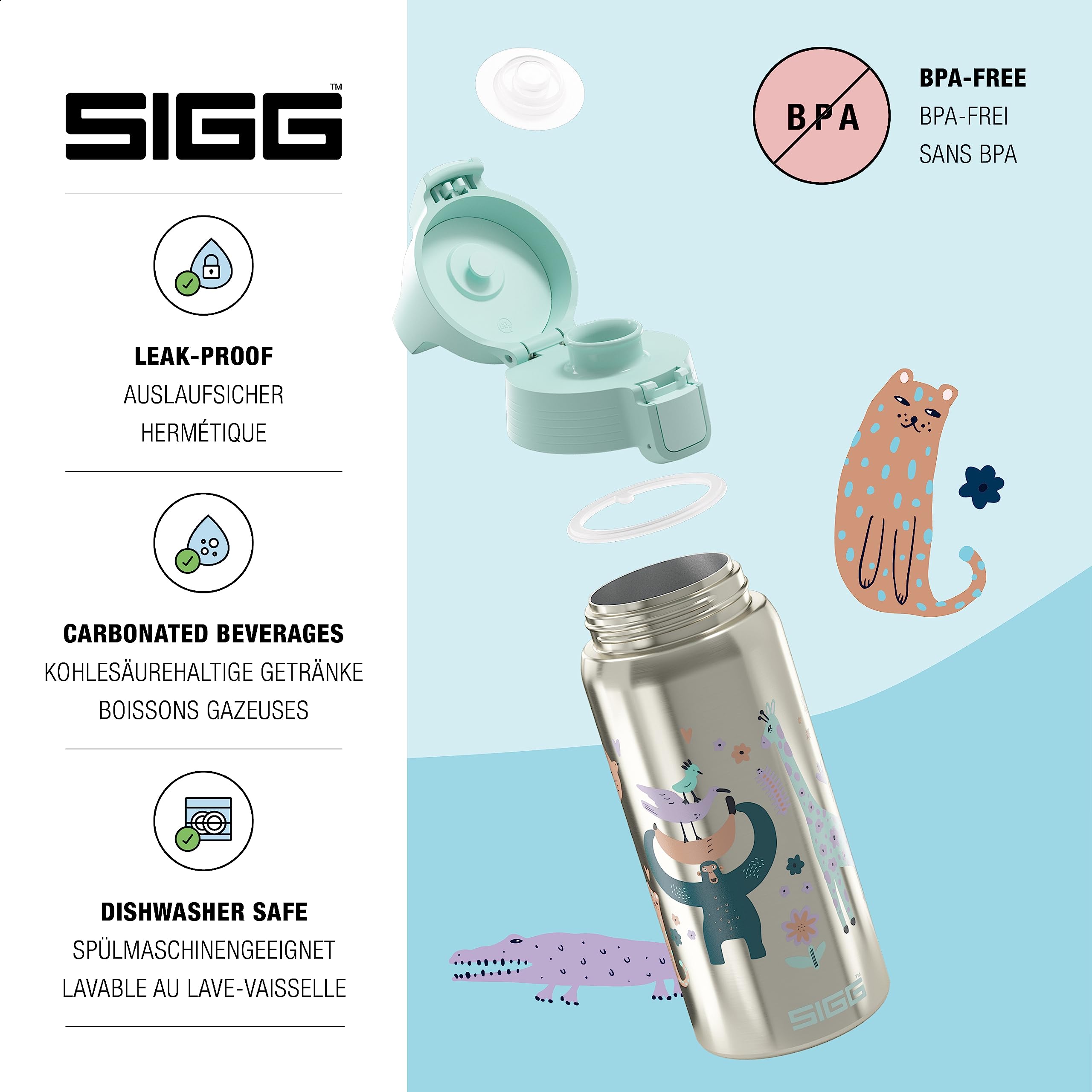 sigg-shield-therm-one-jungle-isolierte-trinkflasche-f-r-kinder-0-5l-36h-kalt-5h- image 3