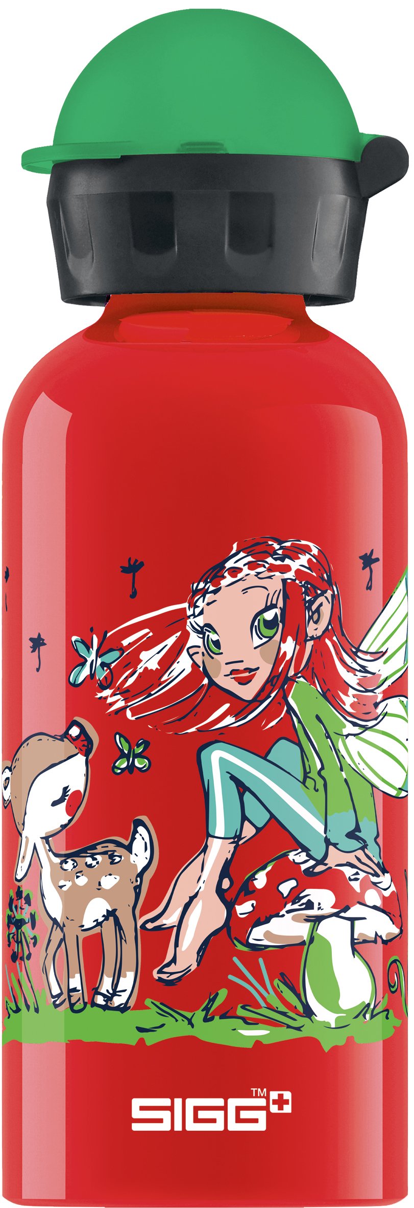 sigg-fairy-world-kinder-trinkflasche-0-4-l-auslaufsicher-bpa-frei-aluminium-rot image 1