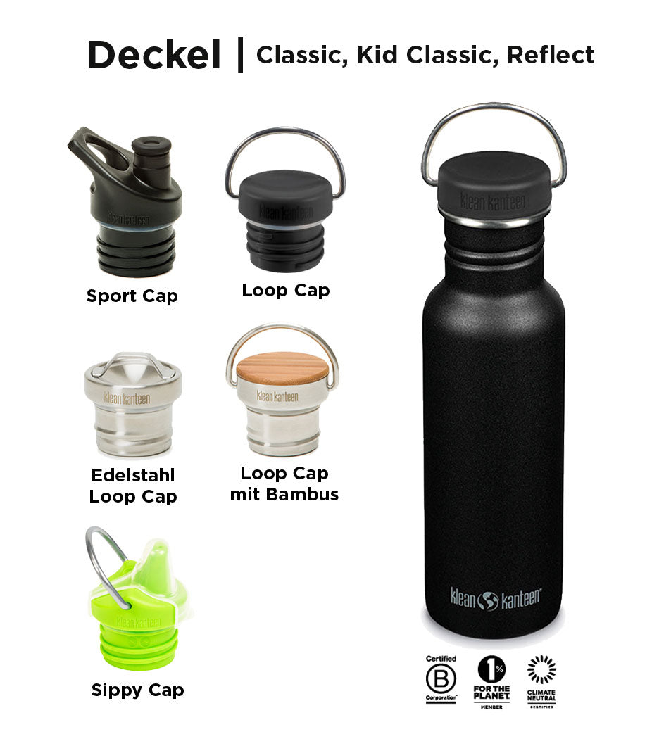 klean-kanteen-classic-800ml-loop-cap-edelstahl-trinkflasche image 3