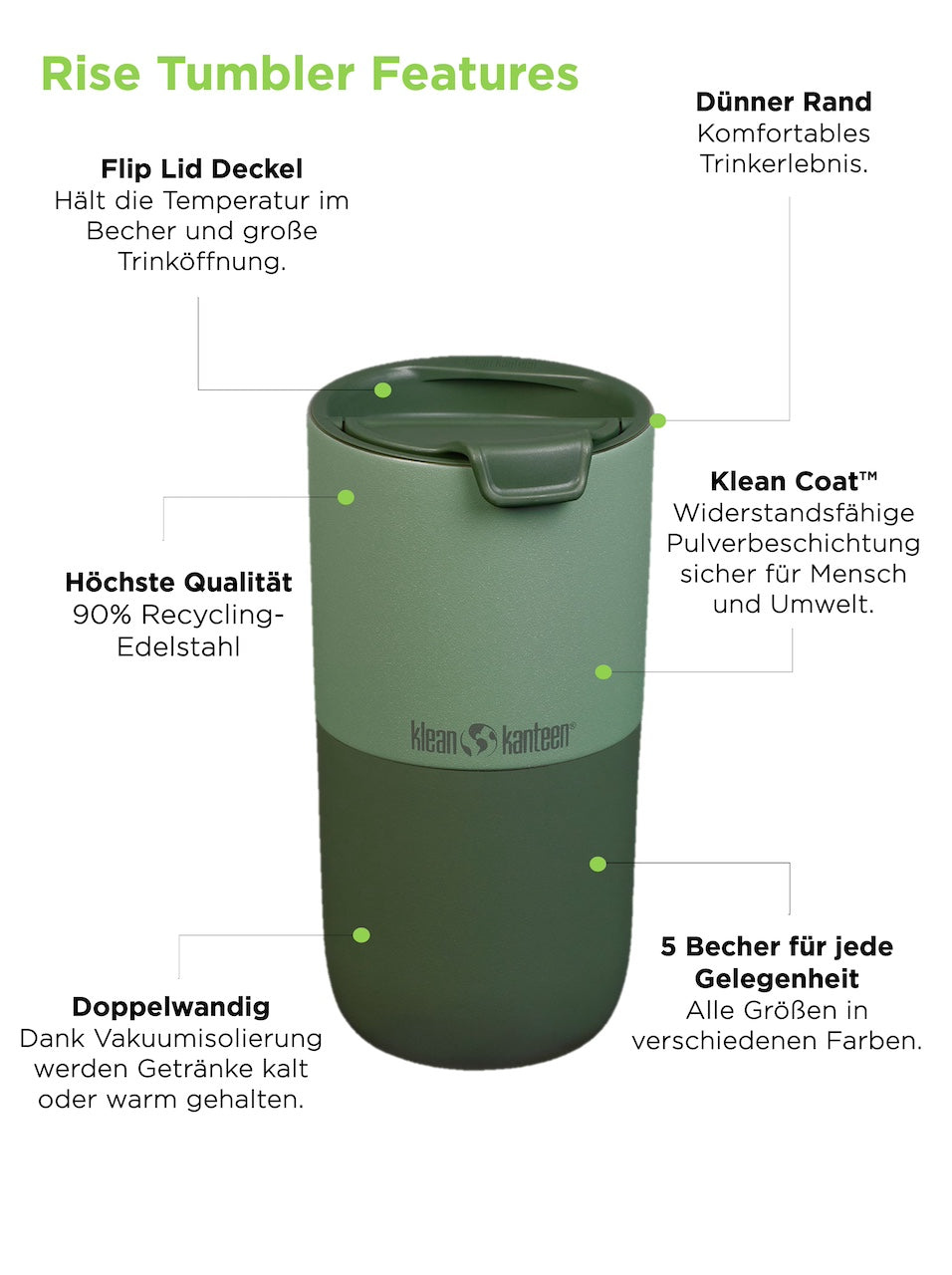 klean-kanteen-rise-tumbler-473ml-mit-flip-lid-deckel image 7