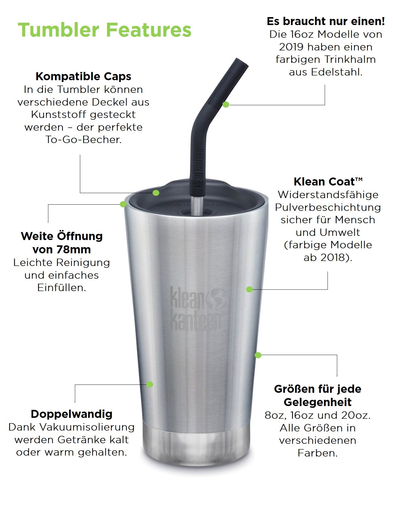 klean-kanteen-tumbler-473ml-isolierbecher-mit-deckel-und-trinkhalm image 5