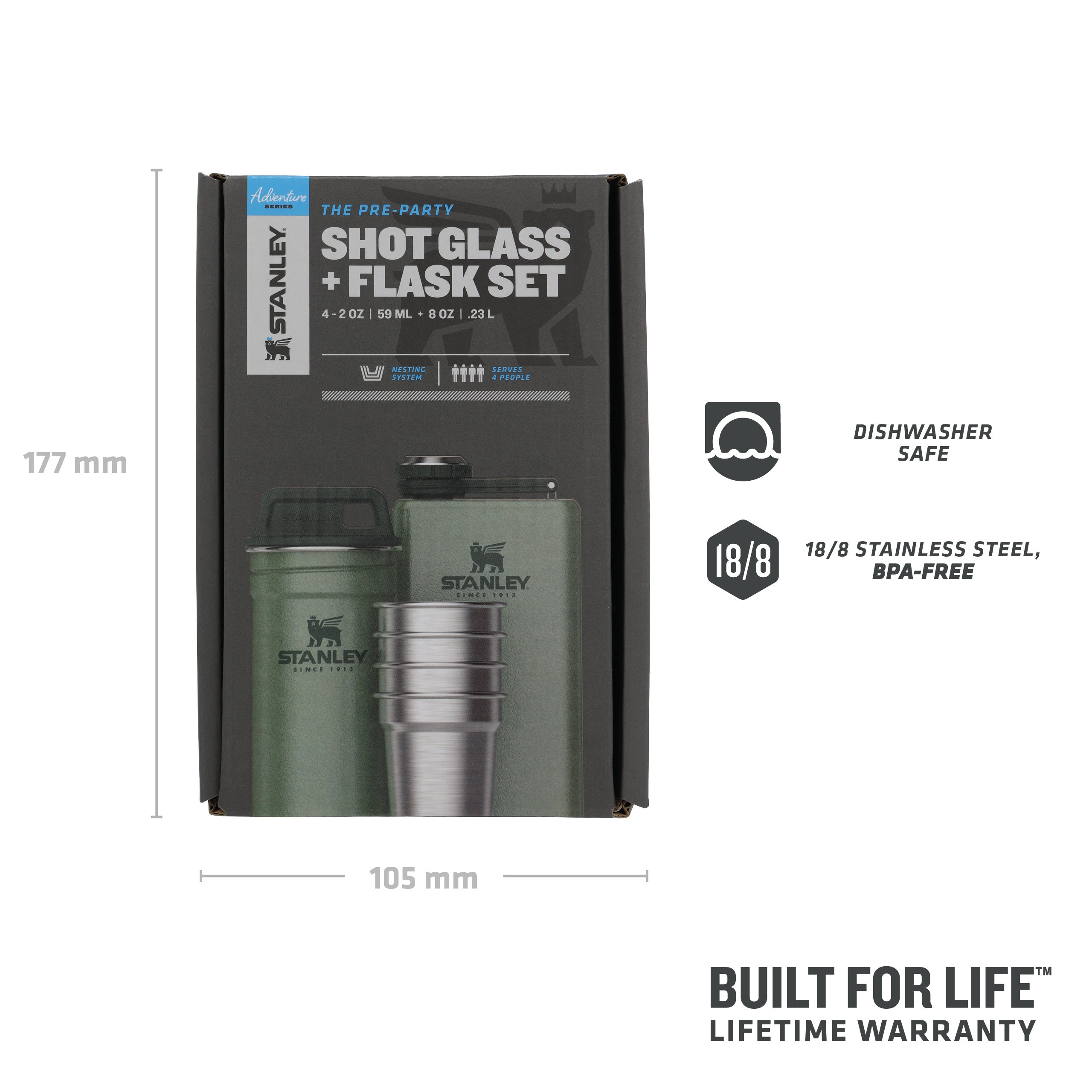 stanley-1913-adventure-pre-party-shot-glass-flask-set-edelstahl-4-shot-gl-ser-0- image 7
