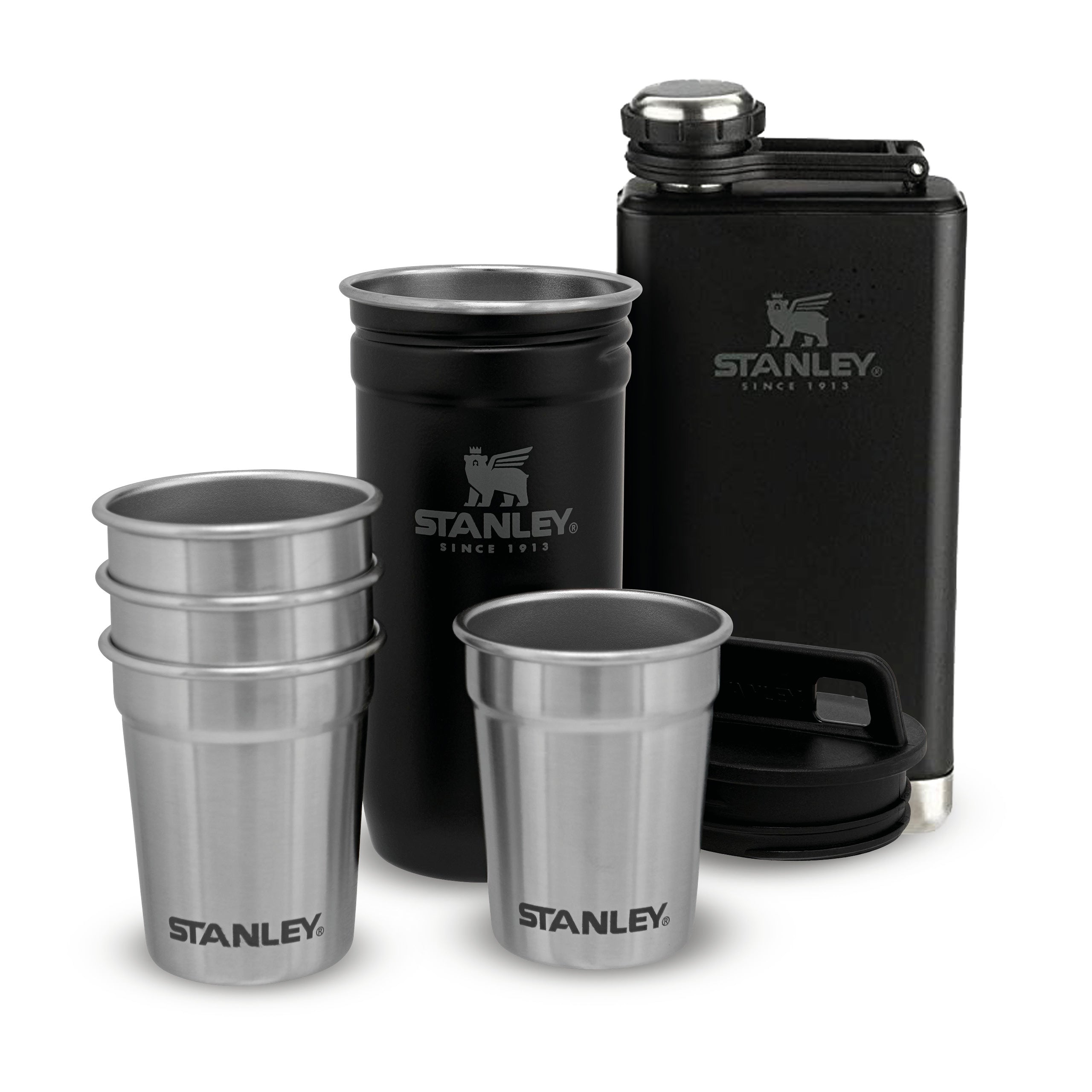 stanley-1913-adventure-pre-party-shot-glass-flask-set-edelstahl-4-shot-gl-ser-0- image 1